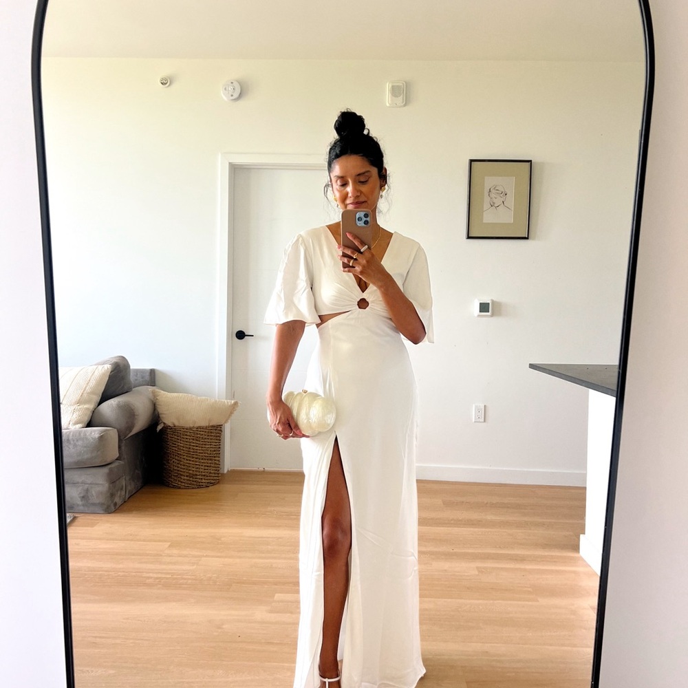 Abercrombie white long dress